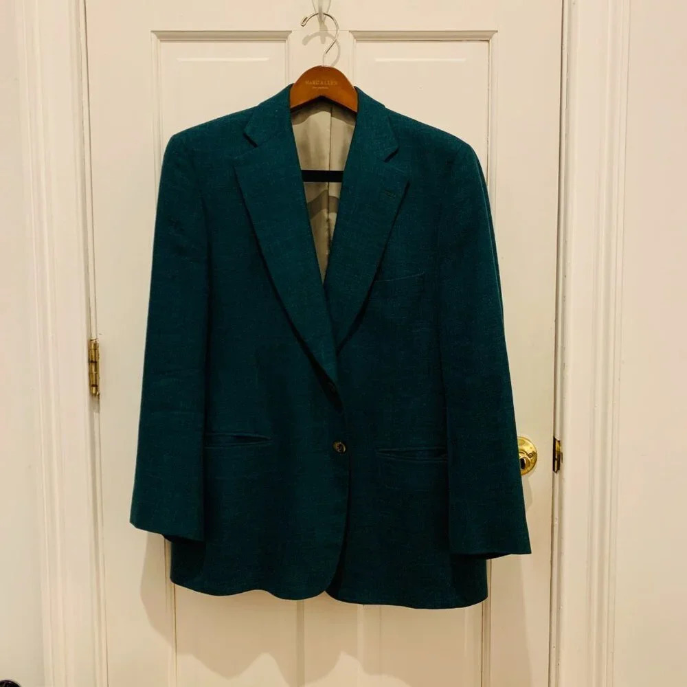 Paul Stuart Green Wool Suit Jacket Sport Coat Blazer Size 42 Short - Picture 3 of 16